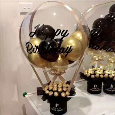 Chocolate bouquet with bubble balloon