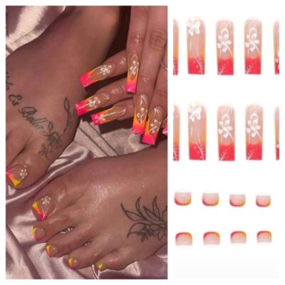 DIY Press-On Fingers and Toes Nails Set